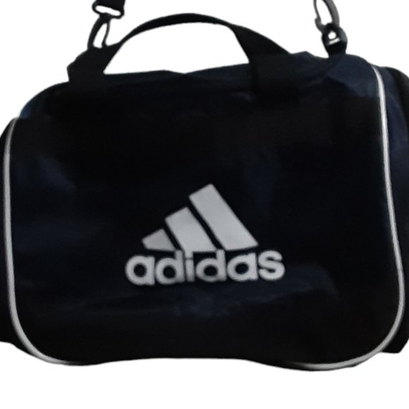 Adidas Duffle Gym Bag ASHL Hockey/Molson Canadian Navy White 3 Stripe - Picture 2 of 4